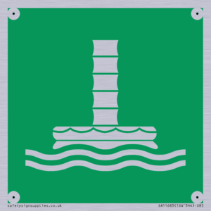 E055 safe condition marine evacuation chute